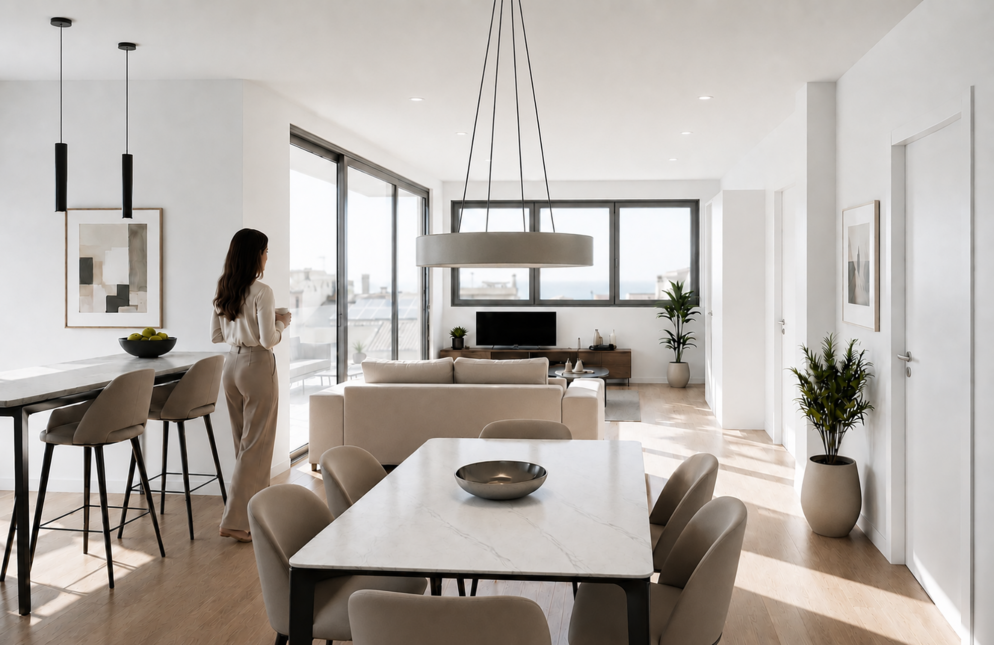 progetto residenziale a Trebisacce_zona living